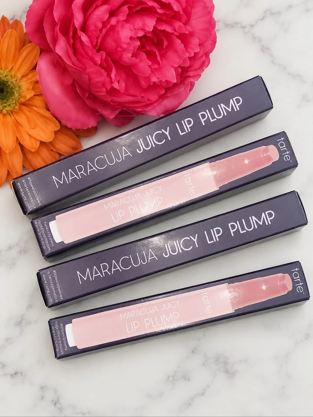 Tarte Maracuja Juicy Lip Plumping Balm- Hibiscus - Cool Tone Mauve Pink - NEW